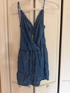 Dainty Hooligan Denim Blue Romper Skort
